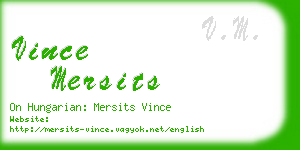 vince mersits business card